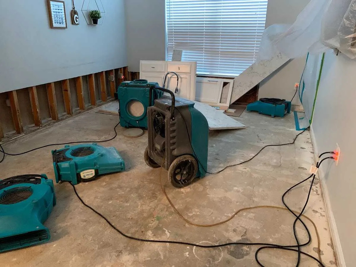 Dehumidifier in flood-cut room for Water Extraction & Removal in Pembroke Pines